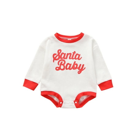 Yuemengxuan Babies Romper White Red Letters Printed Pattern Long Sleeve One-piece on Christmas
Yuemengxuan Babies Romper White Red Letters Printed Pattern Long Sleeve One-piece on Christmas