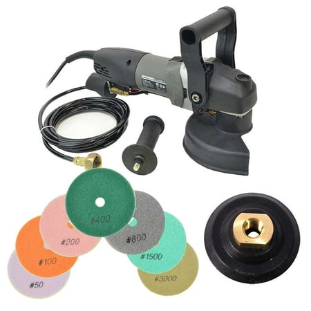 Hardin BR5GRIN VSP5 5 Inch Var Speed Polisher and 8 pc 5 Inch Diamond Polishing Pad Set
