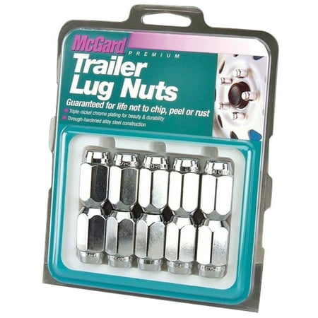 McGard 74043 Chrome Cone Seat Style Trailer Lug Nut Set (1/2-20 Thread Size) - Pack of 10
McGard 74043 Chrome Cone Seat Style Trailer Lug Nut Set (1/2-20 Thread Size) - Pack of 10