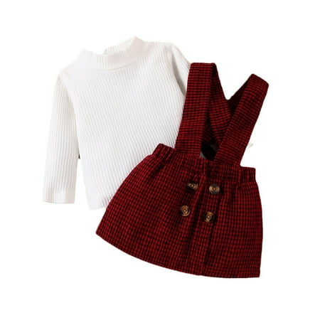 Xiulive Children S Sweet Solid Color Round Neck Long Sleeve With Suspenders Fine Plaid Skirt Autumn Winter Baby Suit Kids Classic Fit Outfits
Xiulive Children S Sweet Solid Color Round Neck Long Sleeve With Suspenders Fine Plaid Skirt Autumn Winter Baby Suit Kids Classic Fit Outfits