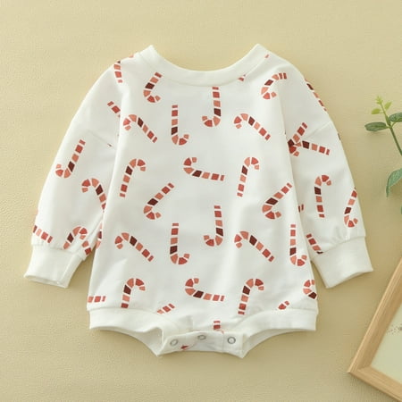 NIUREDLTD Toddler Winter Long Sleeve Romper Bodysuit Boys Girls Cartoon Mixed Color Cane Stick For Babys
NIUREDLTD Toddler Winter Long Sleeve Romper Bodysuit Boys Girls Cartoon Mixed Color Cane Stick For Babys