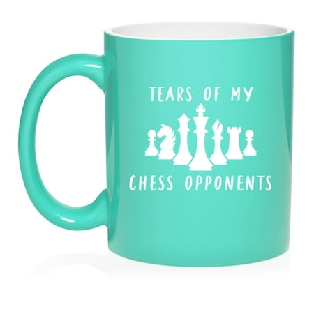 Tears Of My Chess Opponents Funny Ceramic Coffee Mug Tea Cup Gift for Her Him Friend Coworker Wife Husband (11oz Teal)
Tears Of My Chess Opponents Funny Ceramic Coffee Mug Tea Cup Gift for Her Him Friend Coworker Wife Husband (11oz Teal)