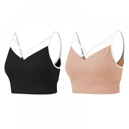2pcs Sports Bra for Women Padded Medium Support Criss Cross Strappy Bras Seamless High Impact Yoga Exercise Athletic Bras
2pcs Sports Bra for Women Padded Medium Support Criss Cross Strappy Bras Seamless High Impact Yoga Exercise Athletic Bras