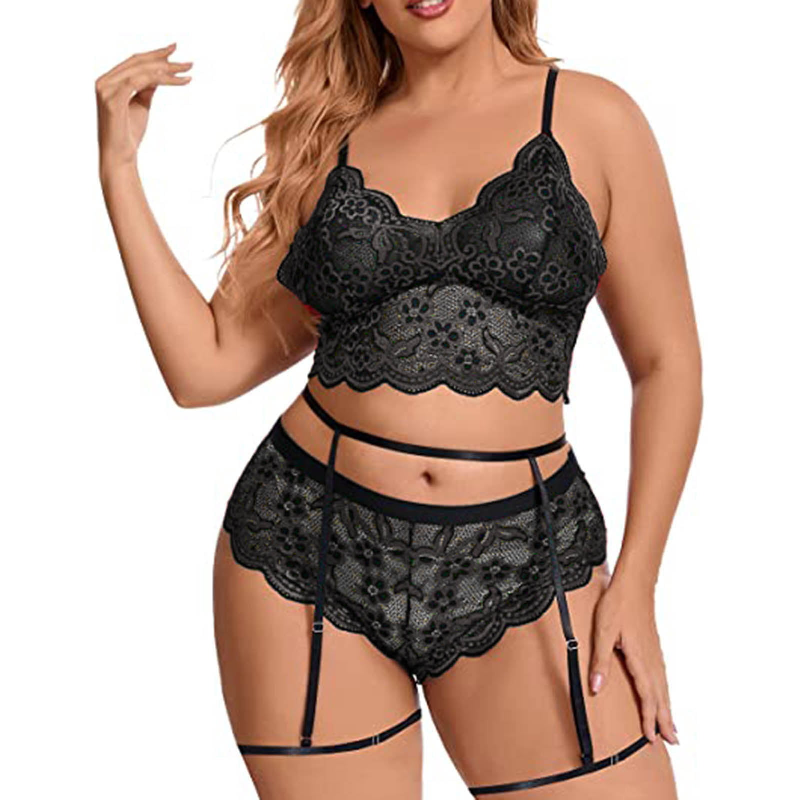 Tagold Womens Plus Size Sexy Lingerie Plus Size Sexy Women Lace Hollow