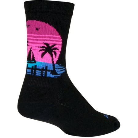 Sock Guy 272124 6 in. Sunset Crew Socks Small to Medium