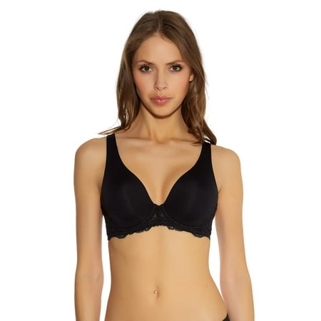 Huit Womens Grand Jeu Full-Cup Bra 36DD Noir