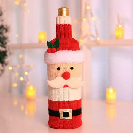 TALKVE Christmas Decorative Knitting Wool Red Bottle Bag Christmas Bar Restaurant Bottle Cover
TALKVE Christmas Decorative Knitting Wool Red Bottle Bag Christmas Bar Restaurant Bottle Cover