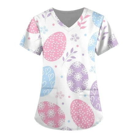 DNDKILG Womens Holiday V Neck Uniform Easter Professionals Nursing Scrubs Working Scrubs Top Pockets Casual T Shirt 2XL
DNDKILG Womens Holiday V Neck Uniform Easter Professionals Nursing Scrubs Working Scrubs Top Pockets Casual T Shirt 2XL