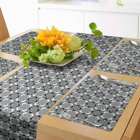 Black and Grey Table Runner & Placemats Abstract Petal Silhouettes on a Grey Backdrop Ornamental Floral Pattern Set for Dining Table Placemat 4 pcs + Runner 14 x90 Black and Grey by Ambesonne
Black and Grey Table Runner & Placemats Abstract Petal Silhouettes on a Grey Backdrop Ornamental Floral Pattern Set for Dining Table Placemat 4 pcs + Runner 14 x90 Black and Grey by Ambesonne