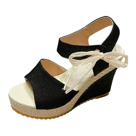 Women Casual Fish Mouth High Heel Lacing Bowknot Thick Bottom Large Size Slope Heel Sandals
Women Casual Fish Mouth High Heel Lacing Bowknot Thick Bottom Large Size Slope Heel Sandals