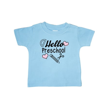 Inktastic Hello Preschool with Hearts and School Supplies Gift Baby Boy or Baby Girl T-Shirt
Inktastic Hello Preschool with Hearts and School Supplies Gift Baby Boy or Baby Girl T-Shirt
