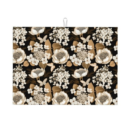 Tebeau Retro Hydrangeas Print Dish Drying Mat for Kitchen Counter Dish Drying Pad with Non-slip Rubber Backed Hide Stain Anti Absorbent for Kitchen Counter Drying Mat
Tebeau Retro Hydrangeas Print Dish Drying Mat for Kitchen Counter Dish Drying Pad with Non-slip Rubber Backed Hide Stain Anti Absorbent for Kitchen Counter Drying Mat