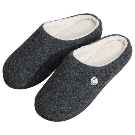 Mens House Slippers with Memory Foam Middle Sole Comfort Fuzzy Plush Lining and Breathable Knit Upper Indoor Slip on House Shoes
Mens House Slippers with Memory Foam Middle Sole Comfort Fuzzy Plush Lining and Breathable Knit Upper Indoor Slip on House Shoes
