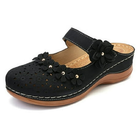 Women s Hollow-Out Flat Sandals Non-slip Round -toed Casual Sandals for Shopping Driving Walking Black 37
Women s Hollow-Out Flat Sandals Non-slip Round -toed Casual Sandals for Shopping Driving Walking Black 37