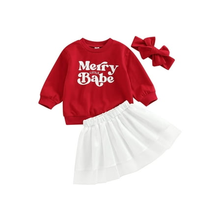 3pcs Infant Baby Girl Christmas Outfit Newborn Infant Xmas Party Clothes Set Sweatshirt + Tulle Skirt + Headband
3pcs Infant Baby Girl Christmas Outfit Newborn Infant Xmas Party Clothes Set Sweatshirt + Tulle Skirt + Headband