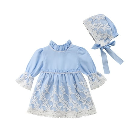 Kid Baby Girls Long Sleeve Lace Formal Party Wedding Princess Flower Girl Dress with Bonnet
Kid Baby Girls Long Sleeve Lace Formal Party Wedding Princess Flower Girl Dress with Bonnet
