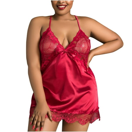 Jialili Large Size Women s Sexy Underwear Lace Thin Sexy Pajamas Two-Piece Nightdress Red XXXXL
Jialili Large Size Women s Sexy Underwear Lace Thin Sexy Pajamas Two-Piece Nightdress Red XXXXL