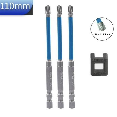 65mm 110mm Magnetic Cross Screwdriver Bit for Electrician FPH2 with Magnetizer