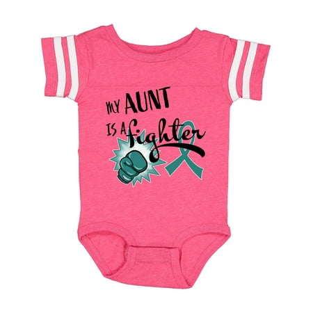 Inktastic Ovarian Cancer Awareness My Aunt s a Fighter Gift Baby Boy or Baby Girl Bodysuit
Inktastic Ovarian Cancer Awareness My Aunt s a Fighter Gift Baby Boy or Baby Girl Bodysuit