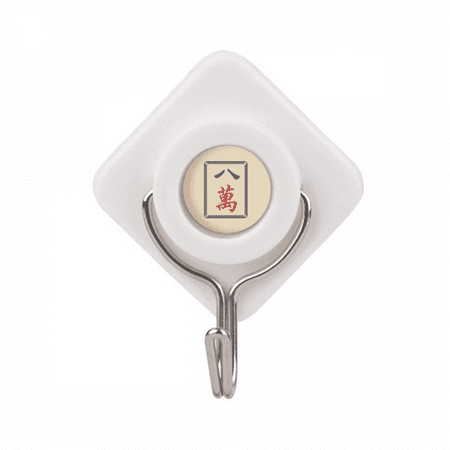 Mahjong Million 8 Tiles Pattern Adhesive Wall Hooks Hanging Self Sticky