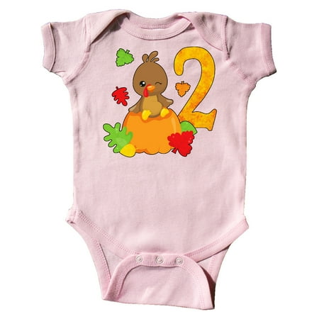 Inktastic Second birthday turkey on pumpkin Gift Baby Boy or Baby Girl Bodysuit 
Inktastic Second birthday turkey on pumpkin Gift Baby Boy or Baby Girl Bodysuit