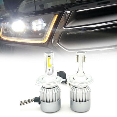72W H4 HB2 9003 6000K White CREE LED Headlight Hi/Lo Power Bulbs Kit