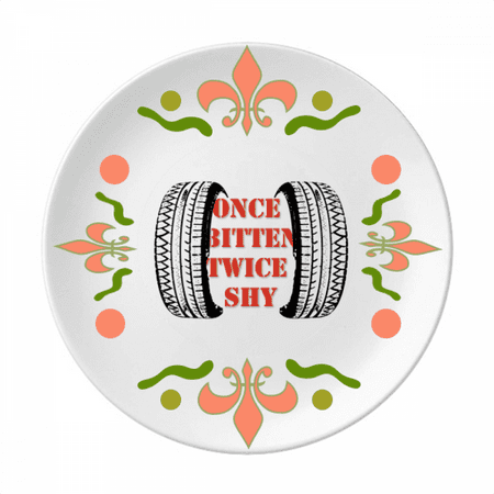 Experience Tire Imprinting Proverbs Flower Ceramics Plate Tableware Dinner Dish