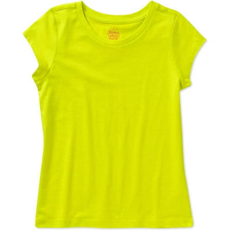 Faded Glory Girls' Solid Crew Neck