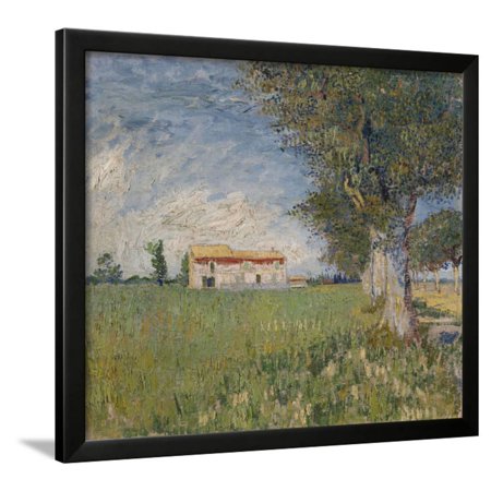 Farmhouse in a Wheat Field, 1888 Framed Print Wall Art By Vincent van Gogh