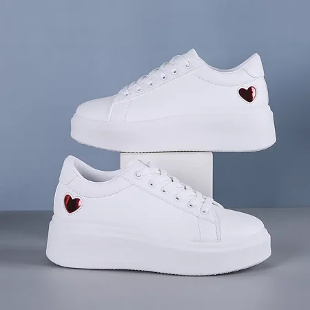 Cute Heart White Sneakers Low Top Platform Lift Skate Shoes Women‘s Footwear
Cute Heart White Sneakers Low Top Platform Lift Skate Shoes Women‘s Footwear