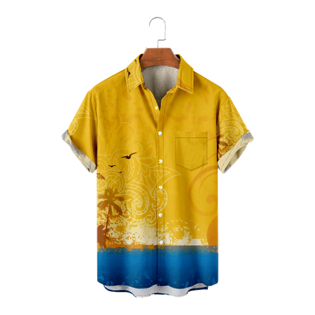 MLFU Mens Short Sleeve Button Down Beach Shirt Vintage Beach Tops Relaxed-Fit Blouses for Men Women
MLFU Mens Short Sleeve Button Down Beach Shirt Vintage Beach Tops Relaxed-Fit Blouses for Men Women