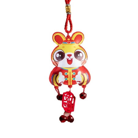 JWF Mall Chinese Pendant with Bells Cartoon Style Decorative Fabric Art Rabbit Lunar Chinese New Year Pendant Home Decoration for Household
JWF Mall Chinese Pendant with Bells Cartoon Style Decorative Fabric Art Rabbit Lunar Chinese New Year Pendant Home Decoration for Household