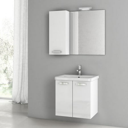 ACF by Nameeks ACF CP06-GW City Play 22-in. Single Bathroom Vanity Set - Glossy White