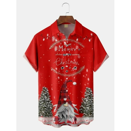 FUNIER Men Christmas Shirts Christmas Printed Casual Short Sleeve Button Down Hawaiian Shirt Beach Shirts Gift for Men
FUNIER Men Christmas Shirts Christmas Printed Casual Short Sleeve Button Down Hawaiian Shirt Beach Shirts Gift for Men