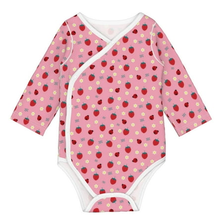 Matuu Strawberry and Ladybugs for Baby Long-Sleeve Bodysuit Soft Cotton Comfortable and Breathable Perfect for Newborns and Infants
Matuu Strawberry and Ladybugs for Baby Long-Sleeve Bodysuit Soft Cotton Comfortable and Breathable Perfect for Newborns and Infants