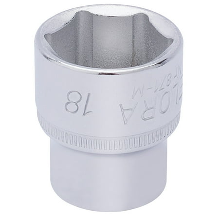 Draper 15235 18mm 3/8 Square Drive Elora Hexagon Socket