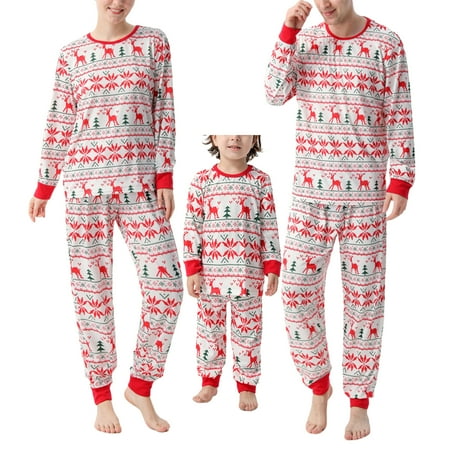 Christmas Family Matching Pajamas Set Elk Print Long Sleeve Crew Neck Tops with Pants for Adults Kids Holiday Xmas Sleepwear Set
Christmas Family Matching Pajamas Set Elk Print Long Sleeve Crew Neck Tops with Pants for Adults Kids Holiday Xmas Sleepwear Set