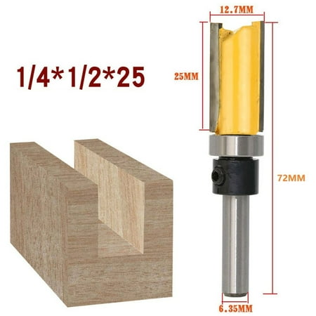 BCLONG 1/4 (6.35mm) Shank Top Bearing Flush Trim Pattern Router Bit Milling Tool
BCLONG 1/4 (6.35mm) Shank Top Bearing Flush Trim Pattern Router Bit Milling Tool