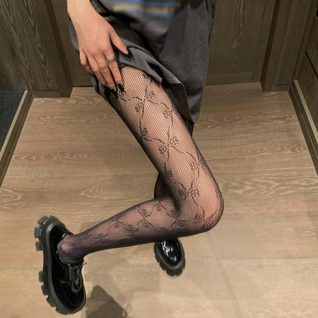 Baywell Fishnet Stockings Hight Waist Tights Thigh High Pantyhose for Women F