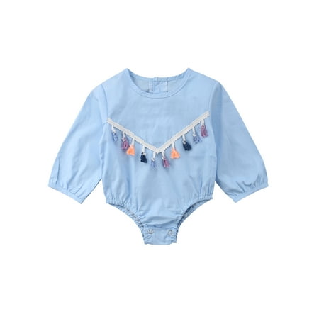 Peyakidsaa Newborn Baby Girl Tassel Romper Long Sleeve Round Neck Jumpsuit Casual Clothing
Peyakidsaa Newborn Baby Girl Tassel Romper Long Sleeve Round Neck Jumpsuit Casual Clothing