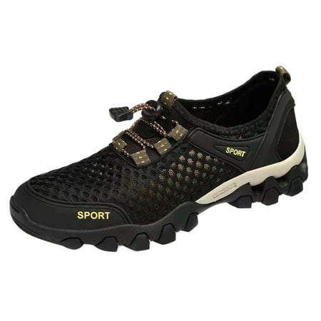 Sehao Men Summer Mesh Breathable Hiking Shoes Comfortable Walking Shoes Outdoor Travel Shoes Fashion Casual Sports Shoes PU Black
Sehao Men Summer Mesh Breathable Hiking Shoes Comfortable Walking Shoes Outdoor Travel Shoes Fashion Casual Sports Shoes PU Black