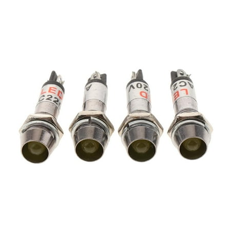 Indicator Light AC 12V Neon Bulbs Red Metal Mount 5/16 Inch 8mm 4Pcs - Amber 8mm
Indicator Light AC 12V Neon Bulbs Red Metal Mount 5/16 Inch 8mm 4Pcs - Amber 8mm