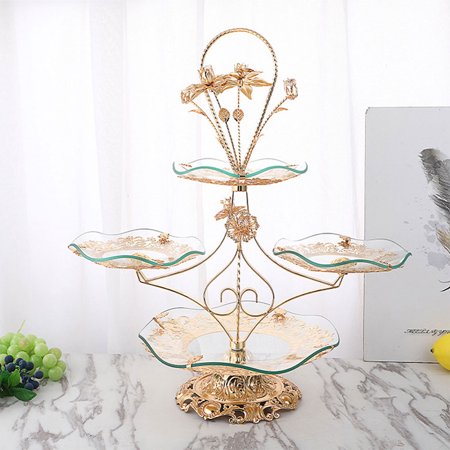 ANQIDI Gold Cake Stand Cake Candy Fruit Dessert Display Stand Holder Elegant Tempered Glass Tray
ANQIDI Gold Cake Stand Cake Candy Fruit Dessert Display Stand Holder Elegant Tempered Glass Tray