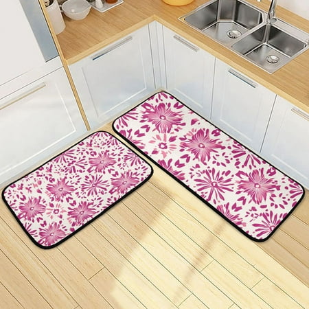 Splash Pink Pattern Kitchen Mat Set of 2 Cushioned Non Slip Rugs for Bedroom Floor Runner Mats 
Splash Pink Pattern Kitchen Mat Set of 2 Cushioned Non Slip Rugs for Bedroom Floor Runner Mats