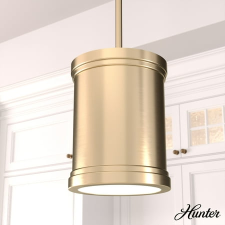 Hunter Capshaw Alturas Gold with Painted Cased White Glass 1 Light Pendant Ceiling Light Fixture
Hunter Capshaw Alturas Gold with Painted Cased White Glass 1 Light Pendant Ceiling Light Fixture