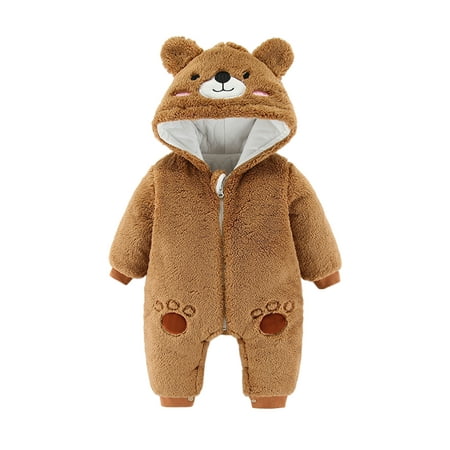 Haite Newborn One Piece Full Zip Hooded Jumpsuit Casual Thicken Onesies Party Long Sleeve Plush Winter Outwear Outfits Coffee 66cm
Haite Newborn One Piece Full Zip Hooded Jumpsuit Casual Thicken Onesies Party Long Sleeve Plush Winter Outwear Outfits Coffee 66cm