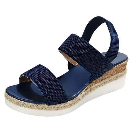 Jungdeepe Ladies Summer Casual Solid Color Stretch Strap Slope Heel Thick Bottom Set Foot Large Size Sandals Apparel Fabric Wide Slides Women Wedge Sandals for Women Size 9w Summer Wedges Women
Jungdeepe Ladies Summer Casual Solid Color Stretch Strap Slope Heel Thick Bottom Set Foot Large Size Sandals Apparel Fabric Wide Slides Women Wedge Sandals for Women Size 9w Summer Wedges Women