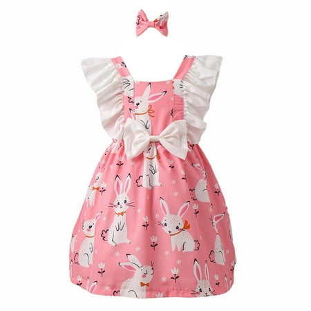Summer Girls Dress Children S Flying Sleeve Color Blocking Rabbit Print Bowknot Princess Dress For Children Aged 3 To 7 Summer Girl Clothes
Summer Girls Dress Children S Flying Sleeve Color Blocking Rabbit Print Bowknot Princess Dress For Children Aged 3 To 7 Summer Girl Clothes