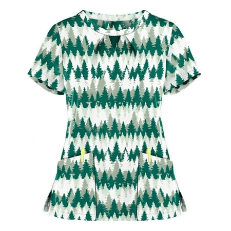 yoeyez Scrub Tops Women Stretchy Women Short Sleeve V-neck Tops Working Uniform Christmas Thanksgiving Blouse Uniformes De Enfermeras De Mujer
yoeyez Scrub Tops Women Stretchy Women Short Sleeve V-neck Tops Working Uniform Christmas Thanksgiving Blouse Uniformes De Enfermeras De Mujer