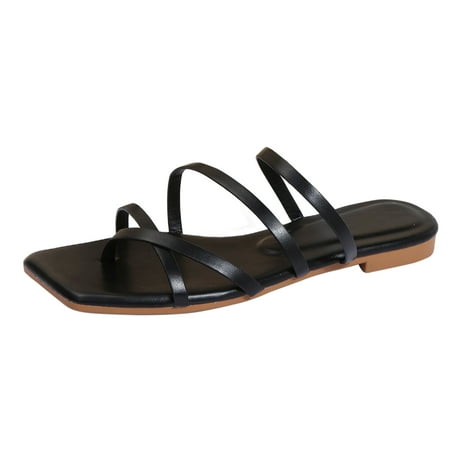 Ladies Fashion Solid Leather Fine Band Combination Open Toe Flat Bottom Beach Slippers Clog Slippers for Women Slippers Women Fluff Yeah
Ladies Fashion Solid Leather Fine Band Combination Open Toe Flat Bottom Beach Slippers Clog Slippers for Women Slippers Women Fluff Yeah